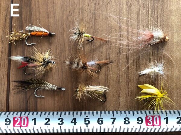 フライ 毛ばり 9個セット 釣り フライフィッシング 【Eセット】
