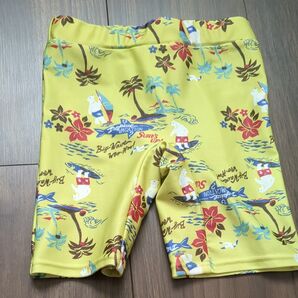 ハーフパンツ 水着 サーフィン シロクマ イエロー110サイズ
