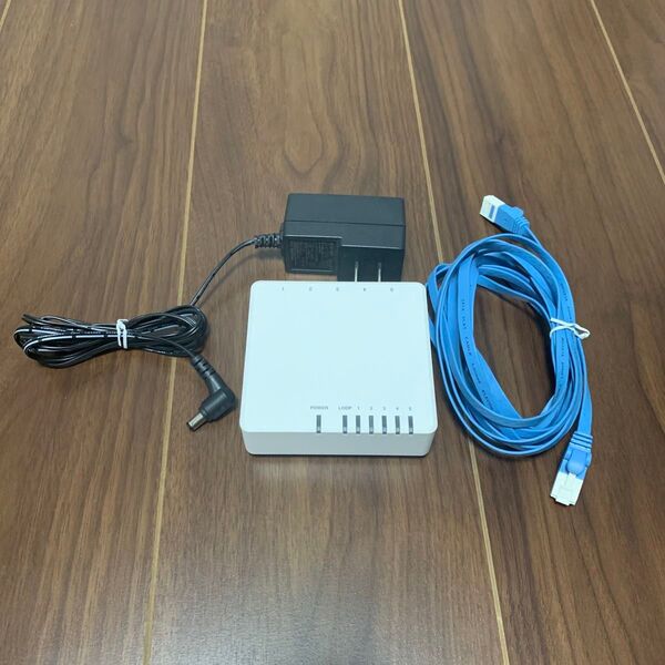 1000BASE-T対応 スイッチングハブ EHC-G05PA-JW-K LAN線1本サービス