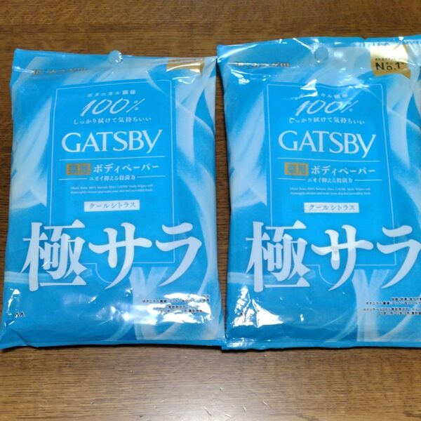 GATSBY ボディペーパー 極サラ クールシトラス 2個セット ギャツビー 10枚入 さらさらデオドラント 新品未使用未開封品