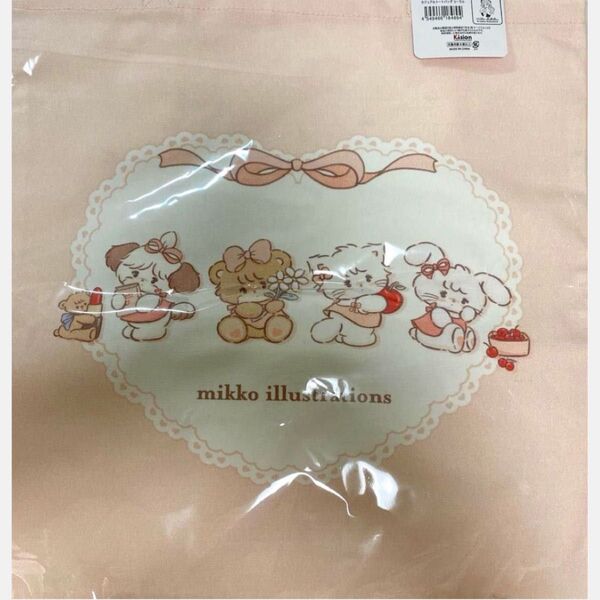 mikko illustrations トートバッグ ピンク