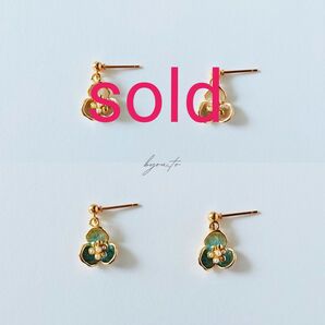 022 プチ フラワー チャーム ピアス イヤリング