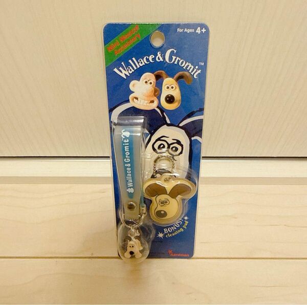 ウォレスとグルミット クリーナー付きストラップ キーホルダー