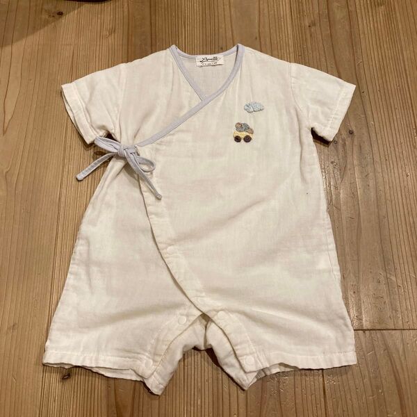 Amorosa mamma 天使の糸 オーガニックコットン ガーゼ グレコ 60cm 70cm ぞう ベビー服 キナリ 日本製