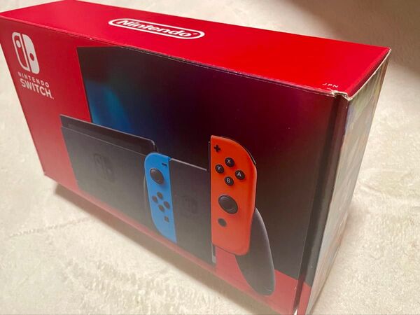 【新型美品】バッテリー強化版モデル Nintendo Switch本体 Joy-Con ネオンブルー/ネオンレッド スイッチ