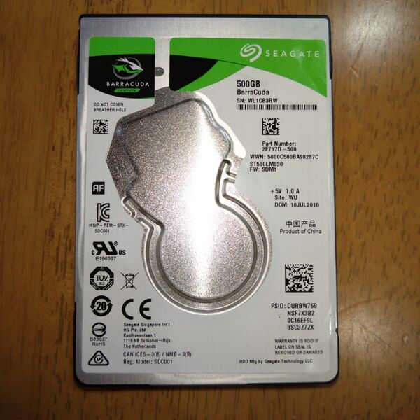 Seagate 2.5インチ 500GB ハードディスク ノートPC用 HDD