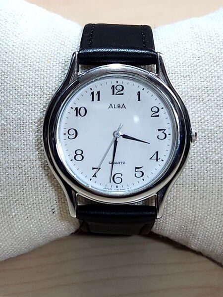 稼働品 SEIKO ALBA メンズ腕時計 USED品 美品 ※ベルト新品 セイコー