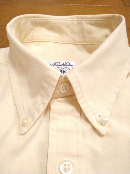 ブルックスブラザーズ Brooks Brothers 半袖ボタンダウンシャツ ライトイエロー M