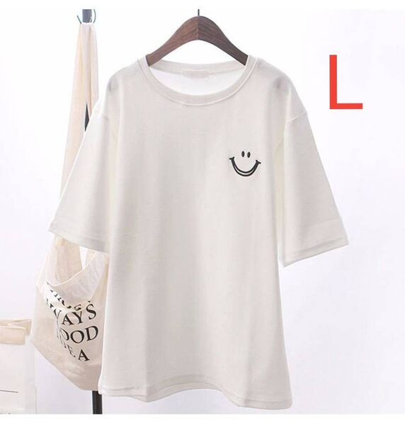 レディース 半袖 Tシャツ かわいい ワンポイント 人気商品 ゆったり シンプル ホワイト