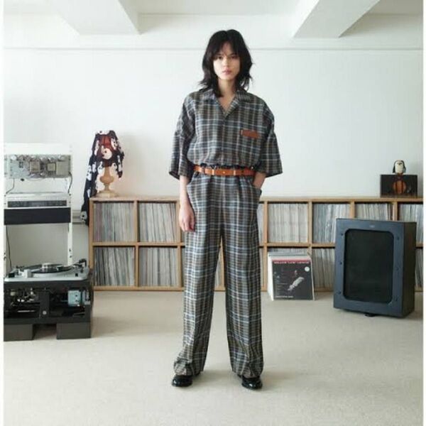 SUNSEA 19ss SPEC LINEN CHECK PANTS パンツ パジャマ