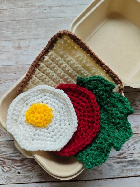 アクリルたわし ハンドメイド サンドイッチ
