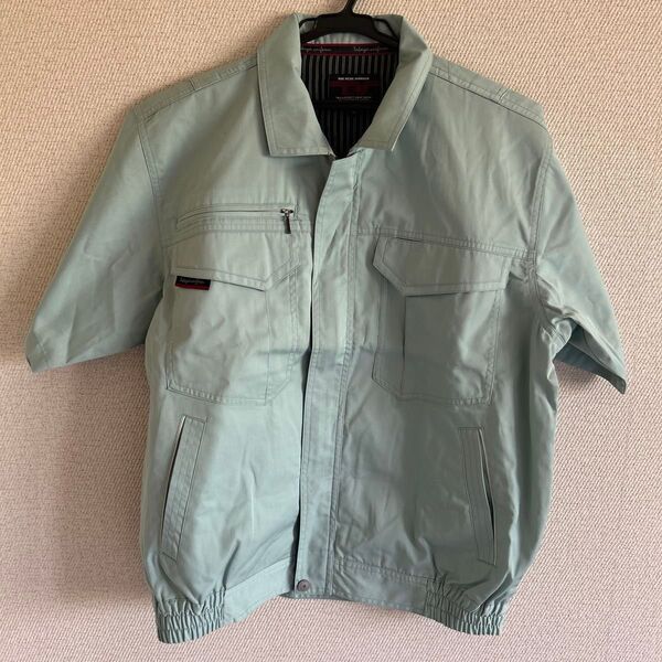 ジャケット ワークジャケット 作業着 半袖 L ミストグリーン THE REAL WORKER