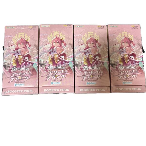 新品未開封 ホロライブカード エリートスパーク シュリンク付き 4BOX