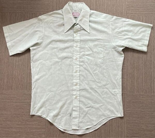 ★【希少】70s USA製CAMPUS DRESS SHIRT半袖無地BDシャツ