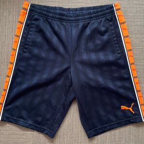 ◆【希少】90s PUMAジャージ ハーフパンツ プージャー ネイビー×オレンジ プーマ