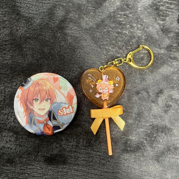 すとぷりジェルくん缶バとキーホルダー