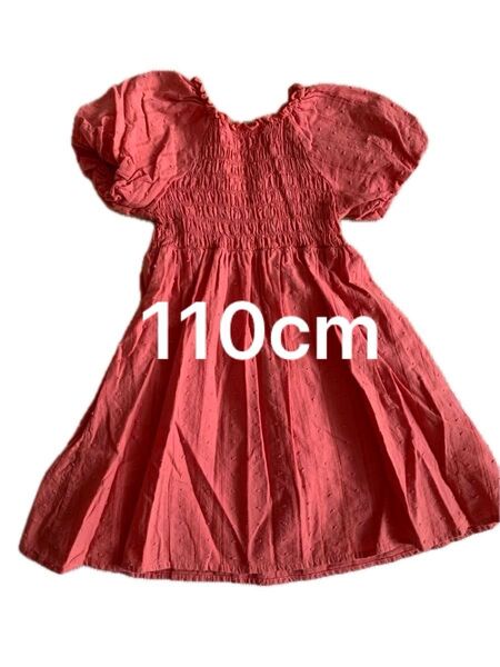 美品 110cm birthday ピンク パフスリーブ 半袖 ワンピース 夏服 女の子 子ども服 キッズ服 バースデイ