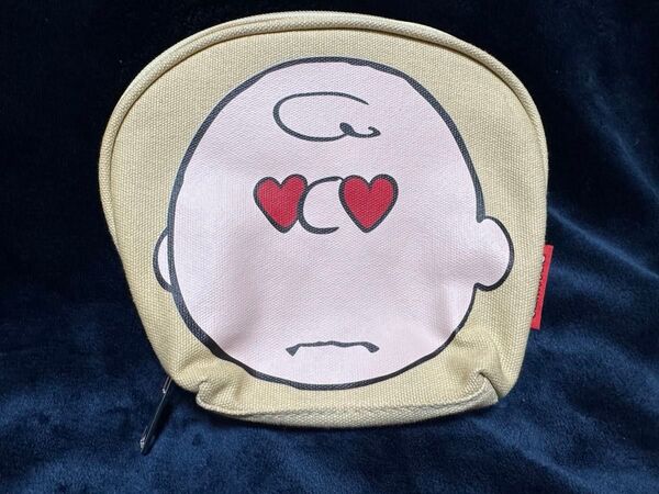 PEANUTS ポーチ ベージュ スヌーピー チャーリーブラウン