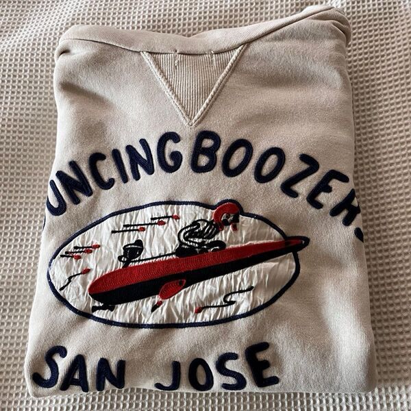☆レア品 ビンテージ WAREHOUSE sports equipment パッチワーク刺繍パーカー吊り編みスウェット・トレーナー