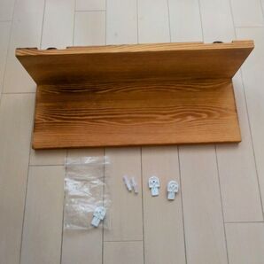 木製ウォールシェルフ 壁掛け棚 ブラウン