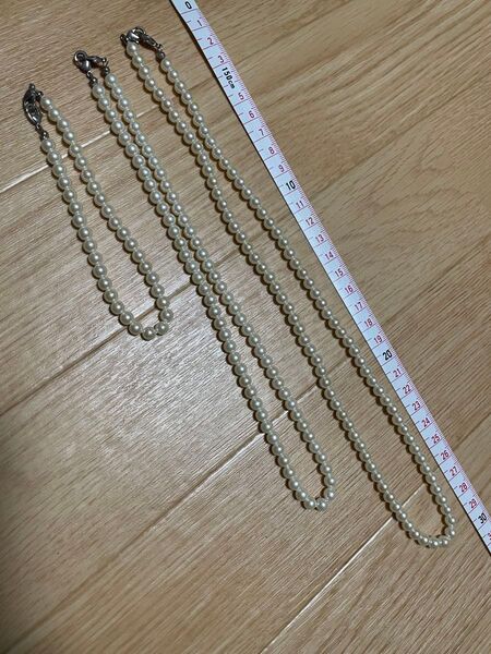 イミテーション パールネックレスセット