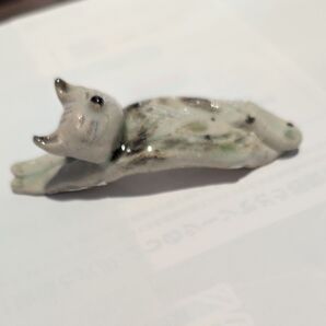 陶器手作り猫の箸置き