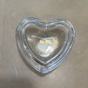 coach ハート型 小物入れ ガラス キャニスター
