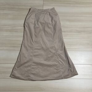 グレイル コーデュロイ ロングスカート ベージュ マーメイドシルエット