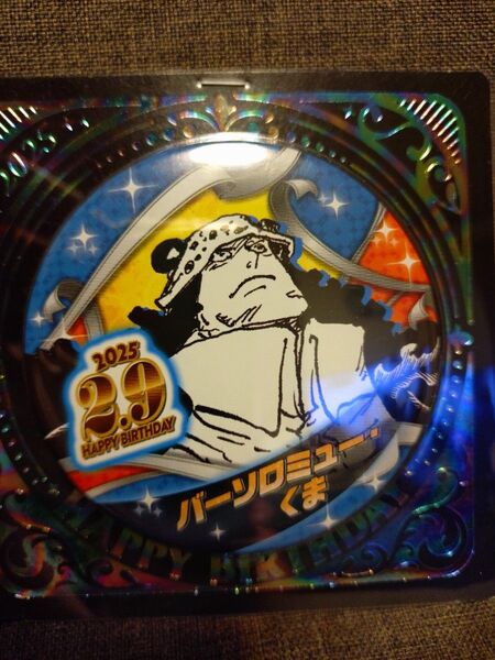 ワンピース 原画バースデー缶バッジ バーソロミュー・くま 2025 麦わらストア ジャンプショップ限定
