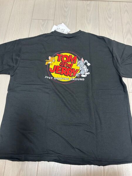 レディース Tシャツ 半袖 アメカジ トムとジェリー トムジェリ 新品 3L ダークグレー