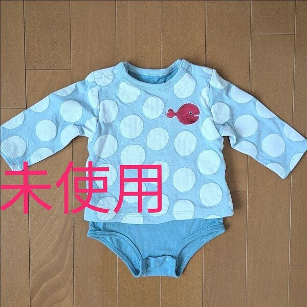 ベビー服 ロンパース きんぎょがにげた 五味太郎 70cm 春服 夏服 6ヶ月 ハーフバースデー 長袖