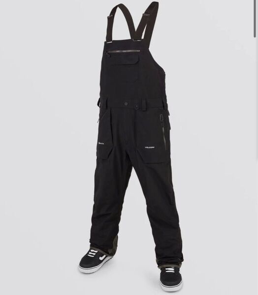 新品 VOLCOM ボルコム RAIN GORE-TEX BIB overall ブラック ビブパンツ Lサイズ