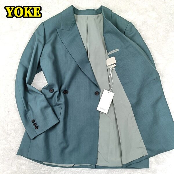未使用 YOKE タグ付 23SS BOXY DOUBLE BRESTED JACKET ダブル ブレスト テーラード ジャケット