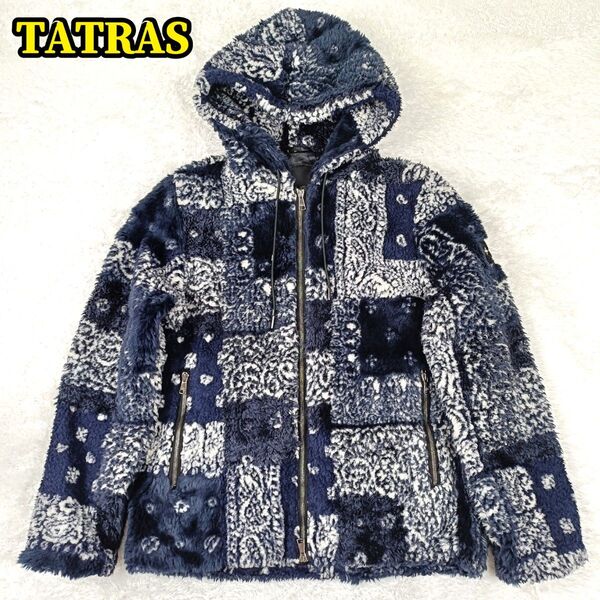 TATRAS ボアジャケット フルジップ ブルゾン MTAT22A4859-L WEDAN ウェダン バンダナ柄 03 22AW