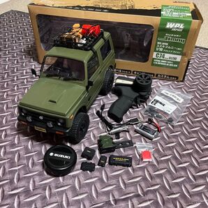 WPL JAPAN C74 スズキ ジムニー ラジコン 1/10 オリーブ 中古品
