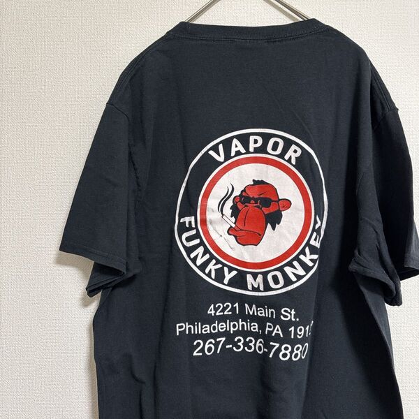 Tシャツ ブラック アメカジ Mサイズ バックプリント