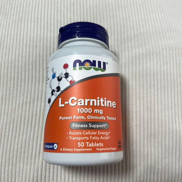 L-カルニチン(1000mg) 50錠 海外直送品 サプリメント ナウフーズ NOW Foods