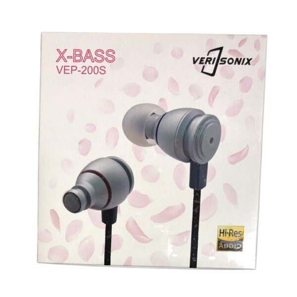 VERISONIX X-BASS VEP-200S イヤホン Hi-Res シルバー 未使用