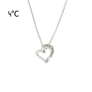 (美品) 4℃ ハートシルバーネックレス