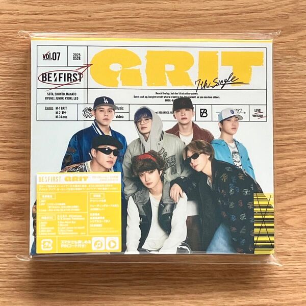 BE:FIRST【LIVE盤】GRIT(CD+Blu-ray) スマプラ・未使用シリアル付き