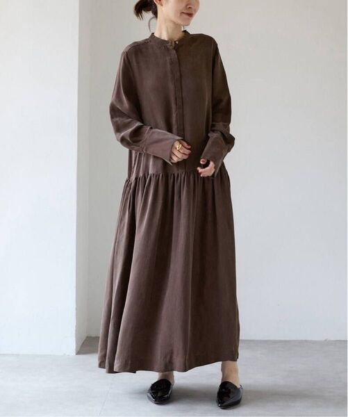 新品タグ付き★ ヴェルメイユパーイエナ キュプラフィブリルギャザーワンピース