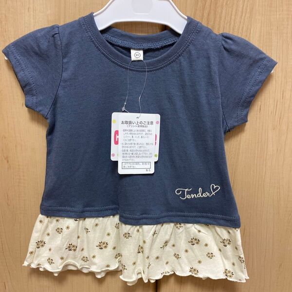 Tシャツ 半袖Tシャツ カットソー チュニック 夏服 女の子 90 新品