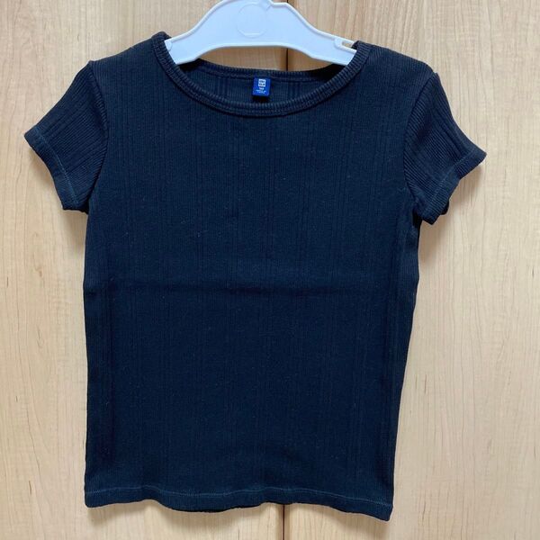 半袖 カットソー リブTシャツ 女の子 120 ユニクロ