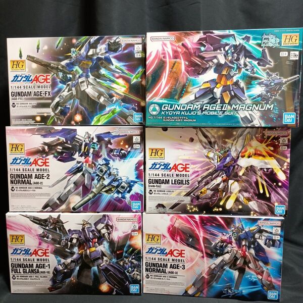 ガンプラ ガンダムAGE HGシリーズ 5+1種セット 1/144 新品未開封品