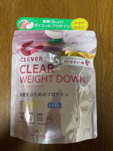 クレバー クリアウエイトダウン ピーチティー味252g 新品未開封 プロテイン