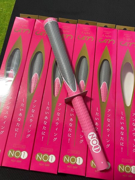 NO1グリップ アンシネモデルゴルフグリップ ピンク/グレー未使用、新品