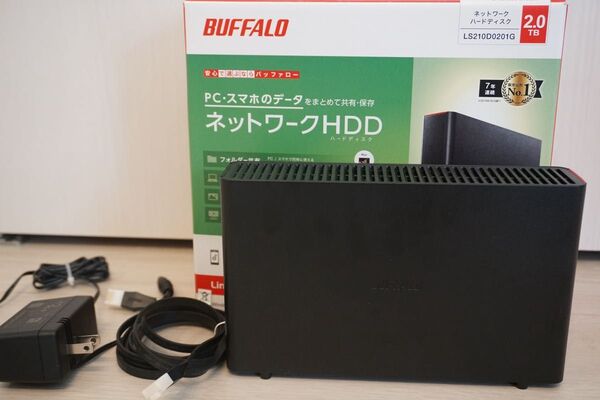 【美品】BUFFALO ネットワークHDD 2TB LS210D0201G NAS LinkStation