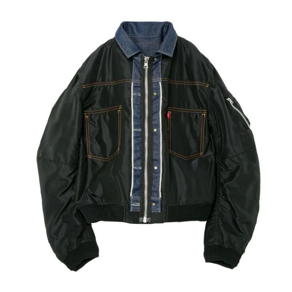 Rタグ sacai x LEVI'S Men's Denim x Nylon Twill Reversible Blouson