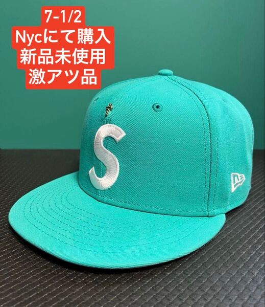 Supreme Gold Cross S Logo New Era "Teal"