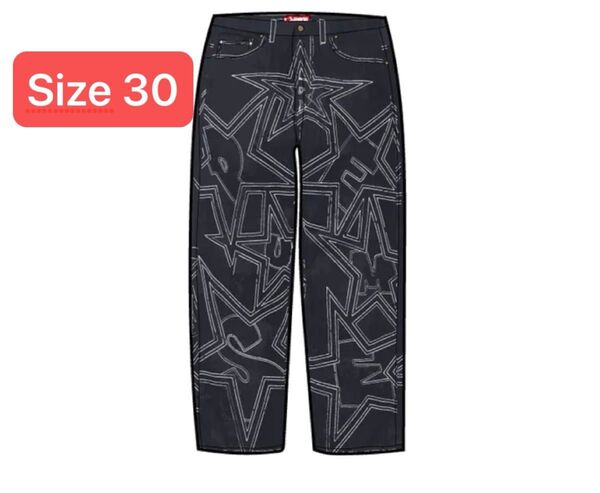 Supreme Stars Topstitch Baggy Jean "Indigo"